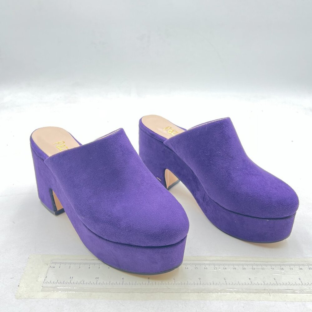 Pazzion Purple Comfy Thick Platform Rounded Toe M… - image 4